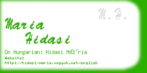 maria hidasi business card